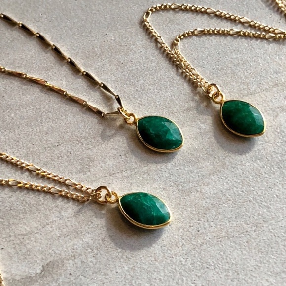 Estrella & Luna Jewelry - Last 1! 🌟HP 10/28🌟Emerald Gemstone Necklace